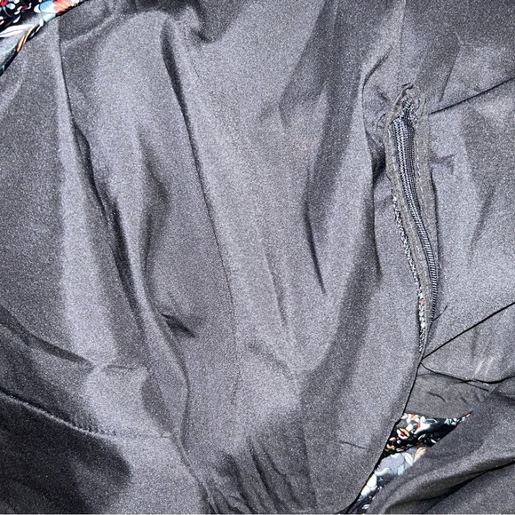 Dalia MacPhee Womens Dark Floral Pleated lace Midi Dress Size 1x plus size 14 16 - Picture 8 of 8